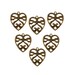 CLEARANCE - Last One! HEART CHARMS or Pendant, in Patina - Qty 6, Openwork Heart Charms