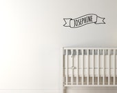 Custom Name Banner Vinyl Wall Decal