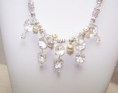 Wedding necklace Bridal necklace Vintage Glass necklace SALE