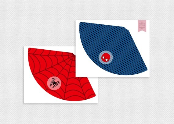 Items similar to Printable Spider-Man Birthday Party Hats on Etsy