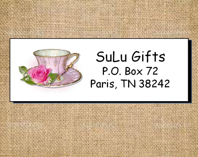 Beautiful Pretty Pink Elegance Roses Personalized Address Labels