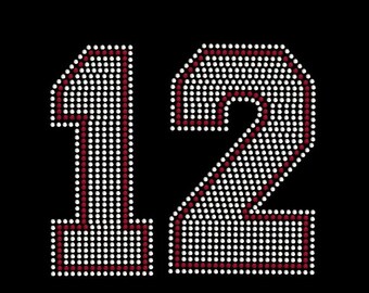 Rhinestone Custom 2 Digit Number Transfer