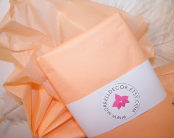 Peach Tissue Paper | BULK Tissue Paper | 24 Sheets 20" X 30" | DIY Wedding Decor | Gift Wrap | Bridal Shower DIY Pom Pom | Craft Supplies