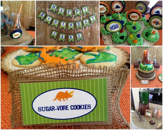 Dinosaur Birthday, Dinosaur Birthday Decorations, Dinosaur Party, Printable