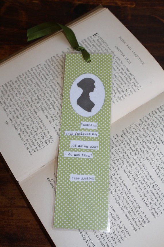 Jane Austen Bookmark By Lemonmaidcreations On Etsy