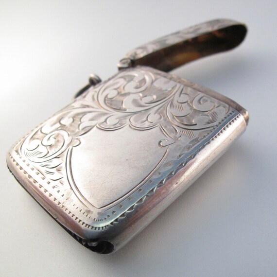 STERLING SILVER MATCH safe. William Hair Haseler. 1909. vesta