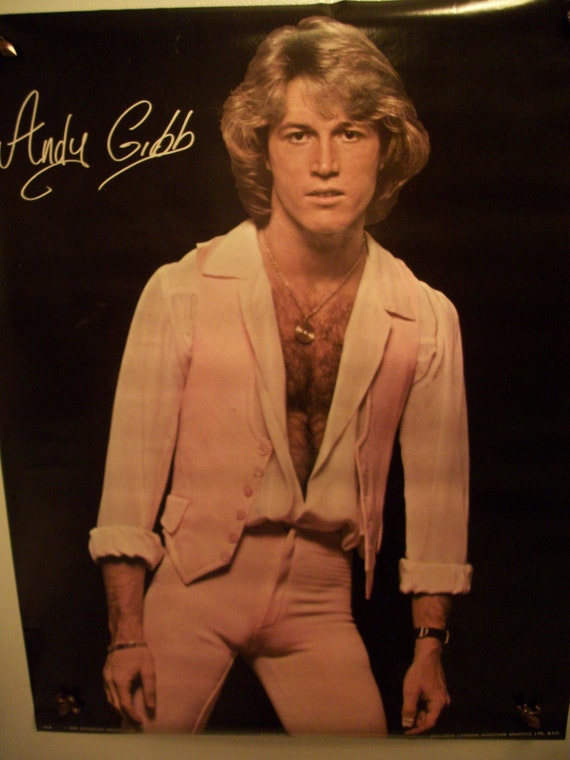 Original Vintage Andy Gibb Poster by KathysCornerShop on Etsy