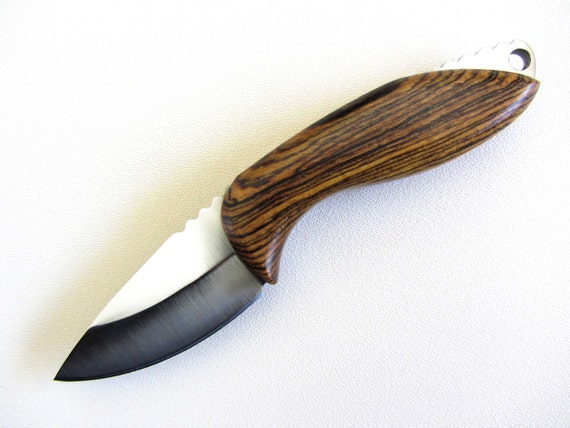 Skinner Knife Bocote Wood Handle Stainless Steel Blade