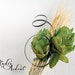 THE SPIRAL Beer Hops and Wheat Boutonniere QTY 1
