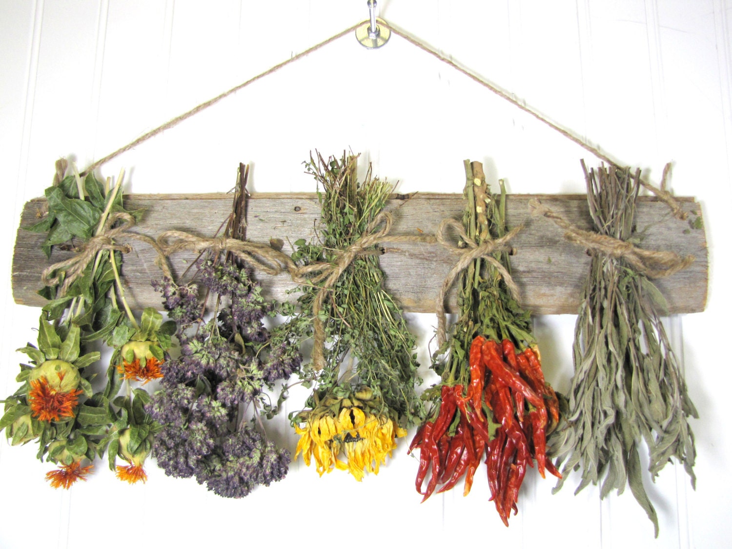 Dried Herb Rack Dried Floral Arrangement Kitchen Decor Herb