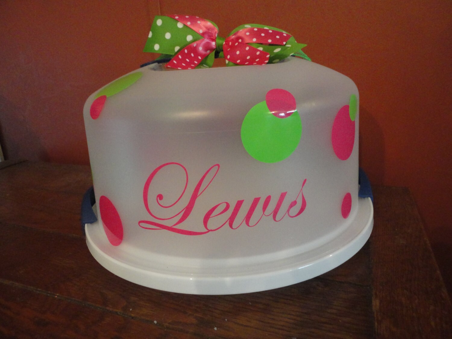 Personlized Cake Carriers by DeepSouthSC on Etsy