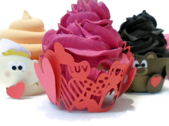 Heart Cupcake Wrappers - set of 12 Il_570xn