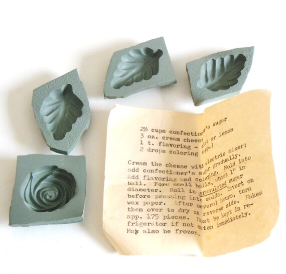 Rubber Candy Molds Butter Mould Chocolate Shapes Leaves Rose