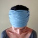 Powder Blue Head Scarf - All In One Womens Bow Tie, Neck Bow - Cotton Jersey Hair Wrap, Head Wrap, Headband, Turban
