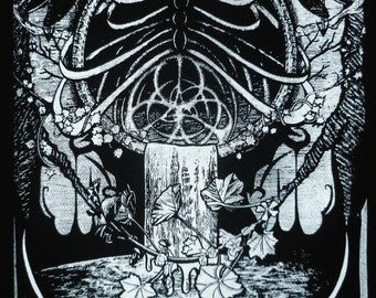 Ouroboros Black Metal original art Back Patch