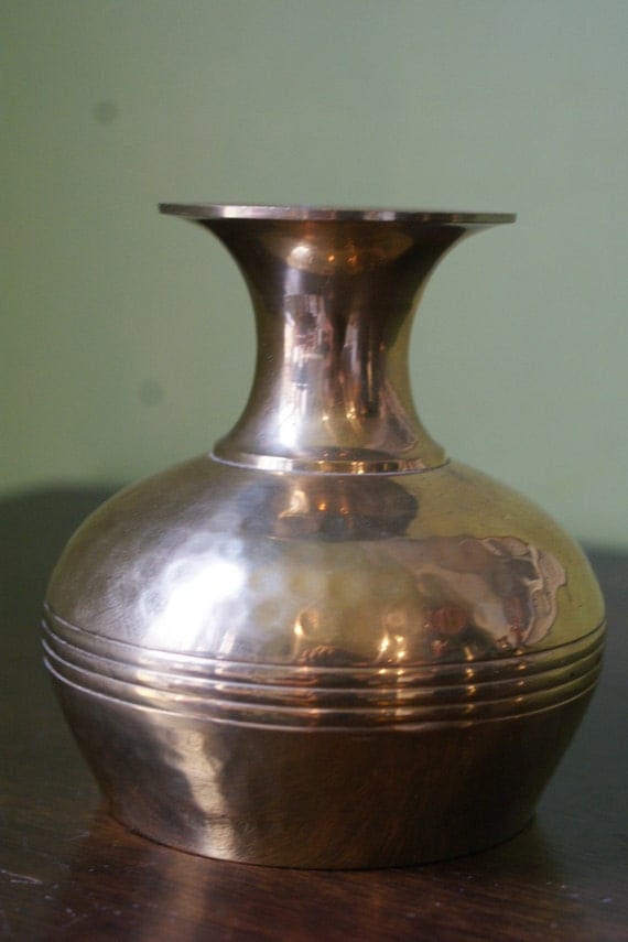 small brass vase