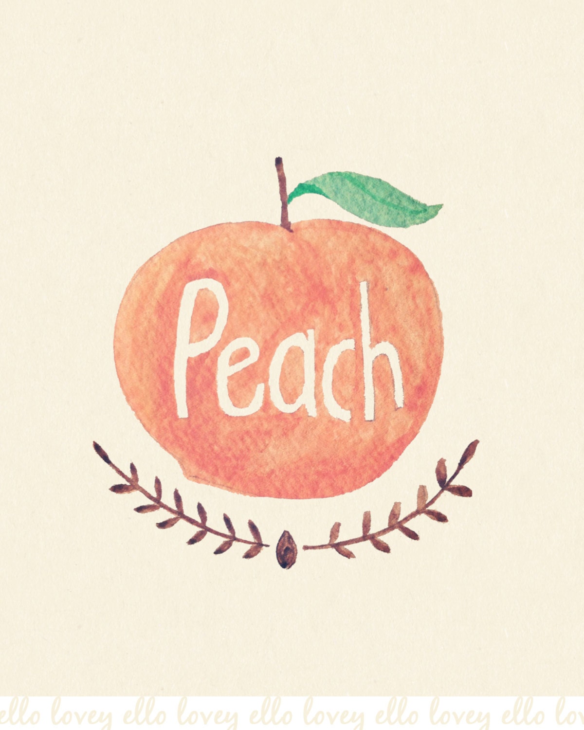Peach 8x10 Art Print