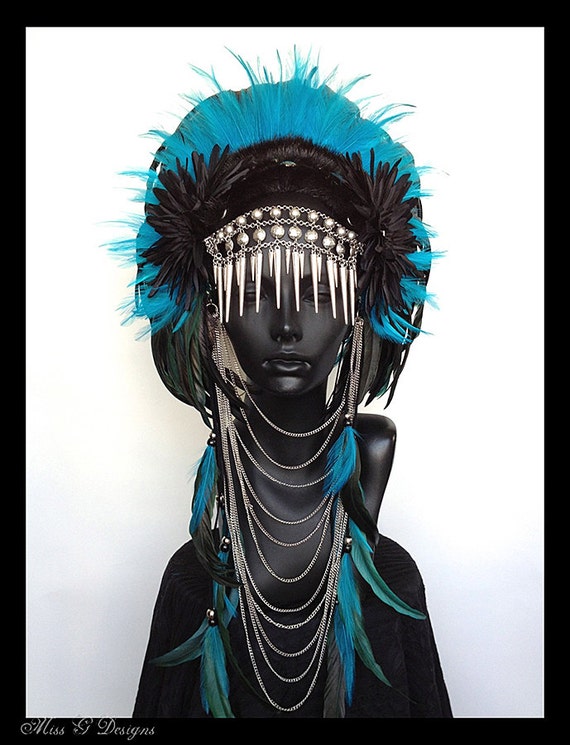 Items similar to MADE TO ORDER Large Warrior Headdress on Etsy