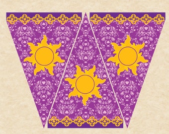 Tangled Party Banner Flags (You Print)
