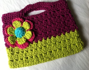 Child Purse Crochet Child Purse with Flower Crochet Purse