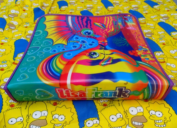 Lisa Frank Neon Fish Abstract Trapper Keeper Binder