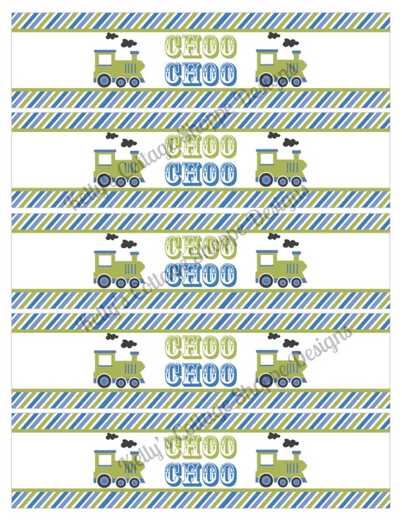 Instant Download Vintage Train Birthday Party Water Bottle Wrappers Il_570xn