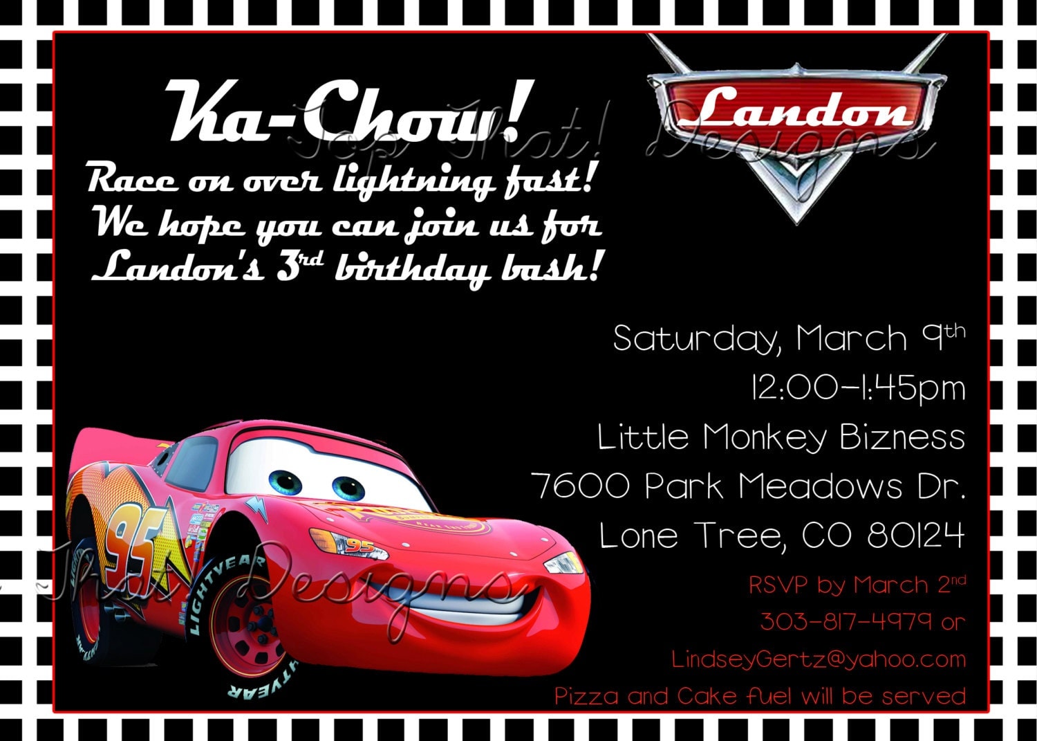 Cars Themed Birthday Invitation Printable by jenleonardini on Etsy