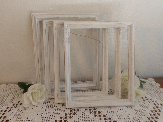 vintage white blessings window collage frame