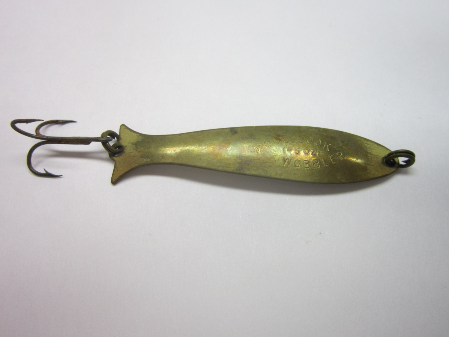 Vintage Mooselook Wobbler Fishing Lure Rare Gold 1.6 oz