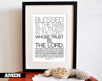 Jeremiah 17:7-8. He who Trusts. 8x10. PDF. DIY Printable Christian Poster. Bible Verse.