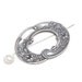 Silver Shawl Pin, Victorian Shawl Pin, silver scarf pin, hair slide, sweater pin, flower, floral, spring fashion, frame, oval