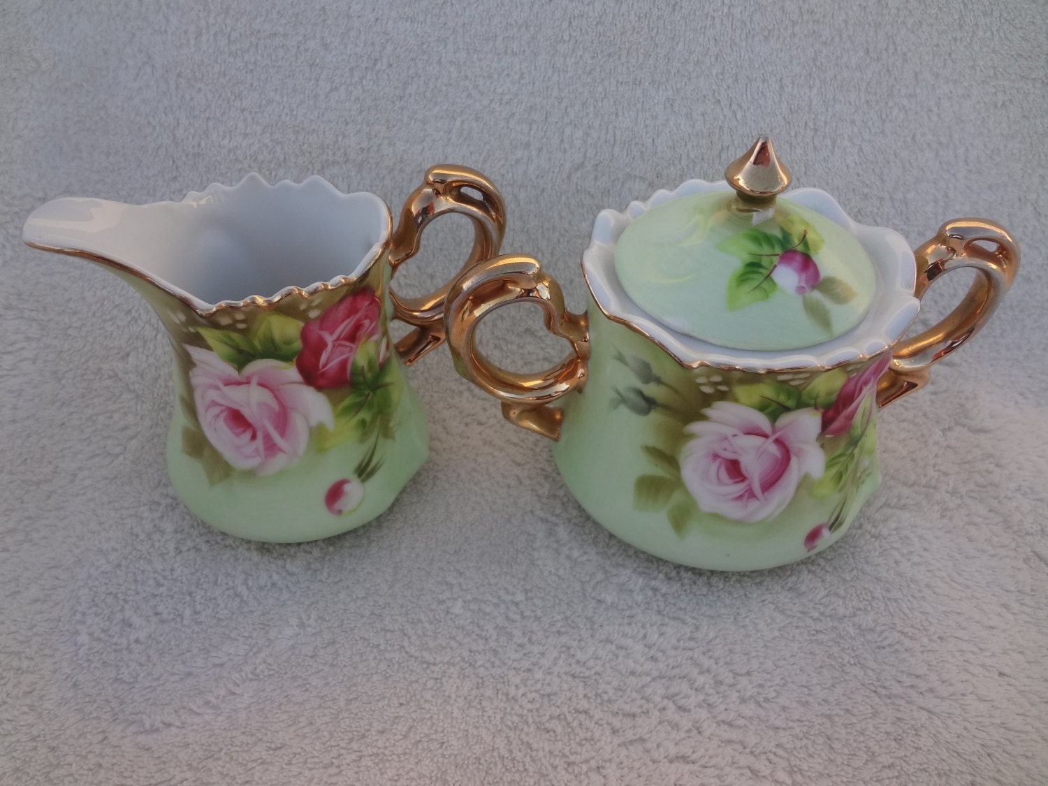 Vintage Lefton China Sugar and Creamer Set