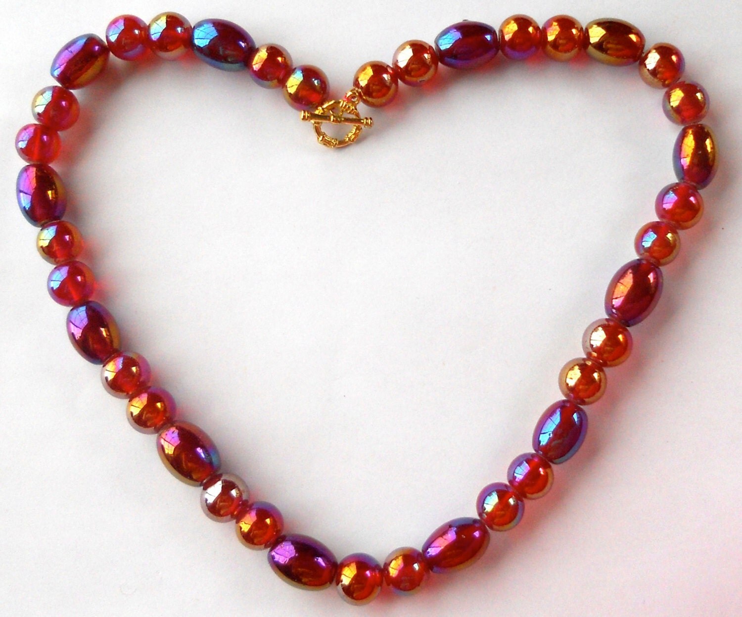 Pink Glass Bead Necklace