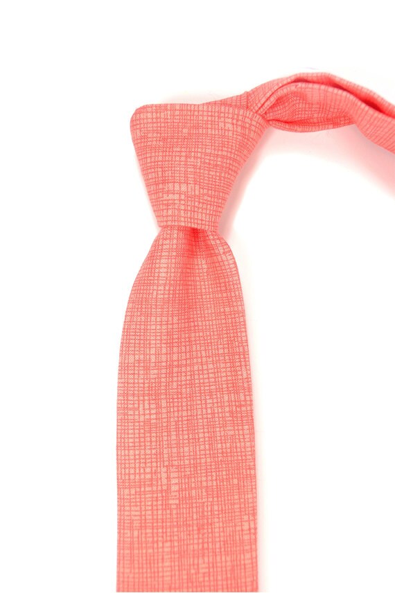 mens coral necktie