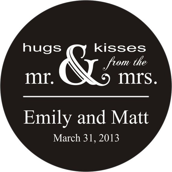 Wedding Stickers in different sizes and shapes - Personalized, self sticking labels Il_570xn