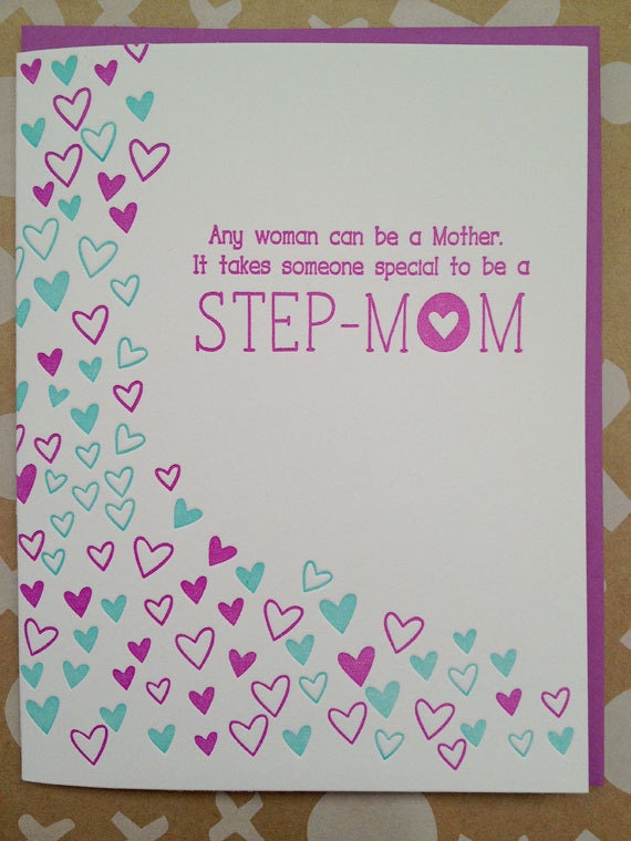 Mother's Day card for Step Mom Step Mother card by DeLuceDesign