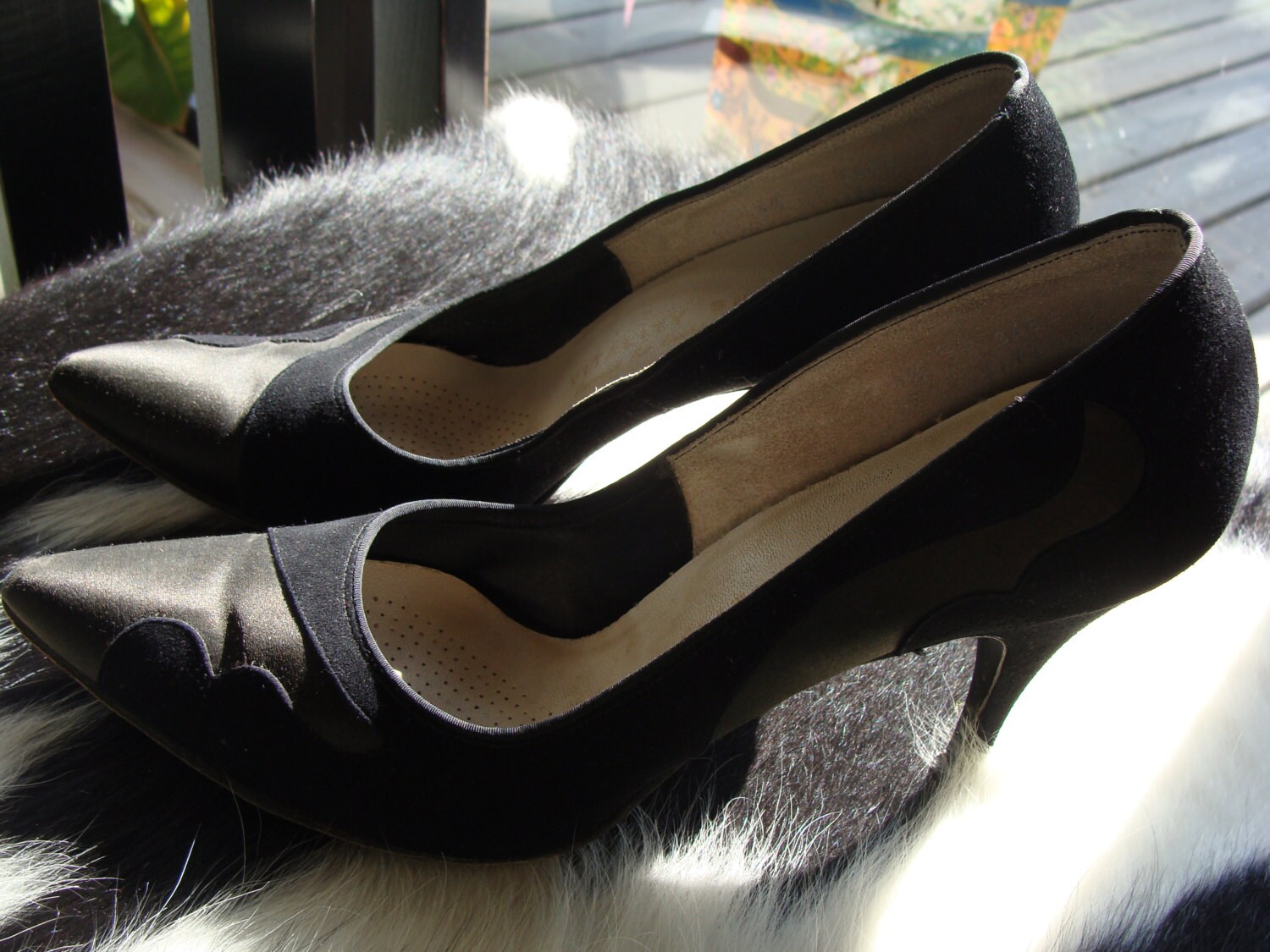 kitten heel satin shoes