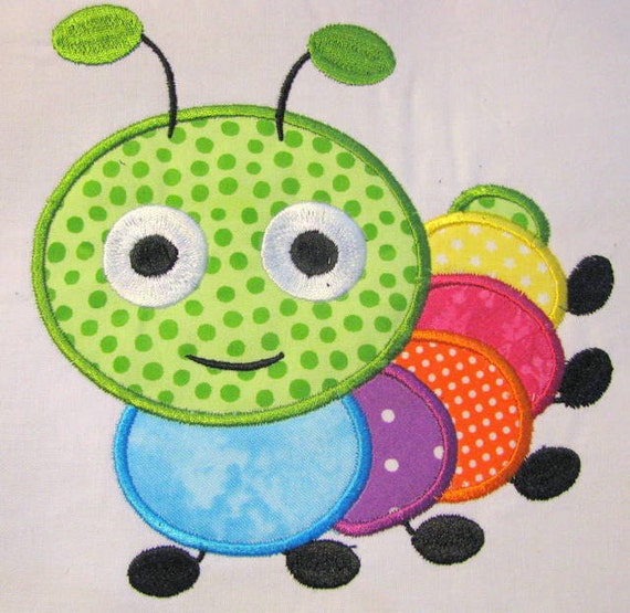 Cute Crawling Bug 04 Machine Applique Embroidery Design