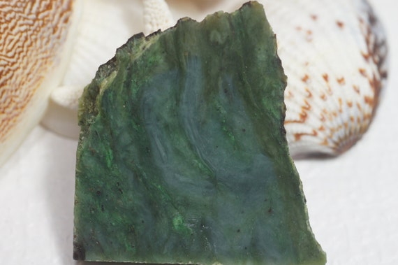 California Jade Slab 42x39x5.4mm Natural by Dwaynescabochons