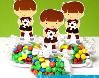 Soccer Boy Player Birthday Party / Favor / Gifts / Candy Container / Party Favor Boxes / Kids Favors / Centerpieces / Decoration / Decor