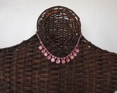 Price Reduced just for Mom / Pink Choker/Necklace Vintage Pink Beaded Necklace/Vintage Crystal and Bead Choker/Mothers' Day