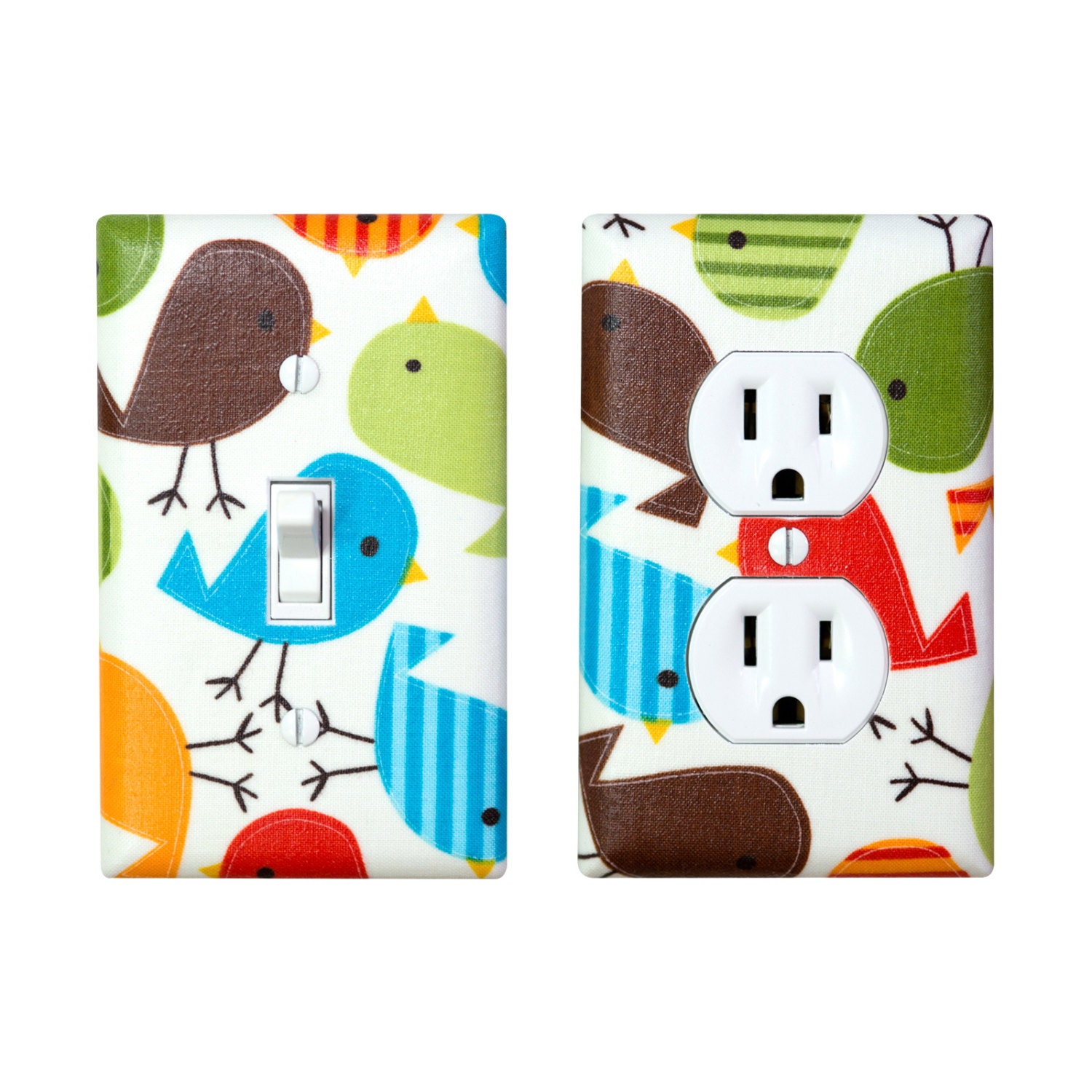 Little Bird Light Switch Plate Cover / Nursery Decor / Kids