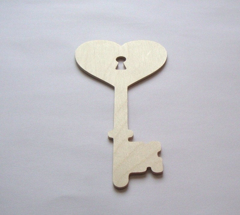 large wooden key / wooden home decor / housewarming gift