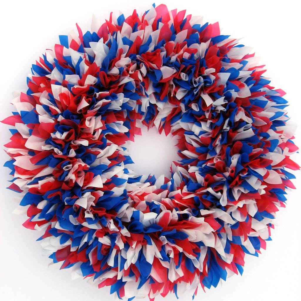 Red White And Blue Wreath Fourth Of July Wreath July 4th