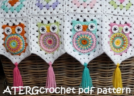 square granny crochet uk blanket pattern owl blanket ATERGcrochet Crochet by baby by pattern square granny