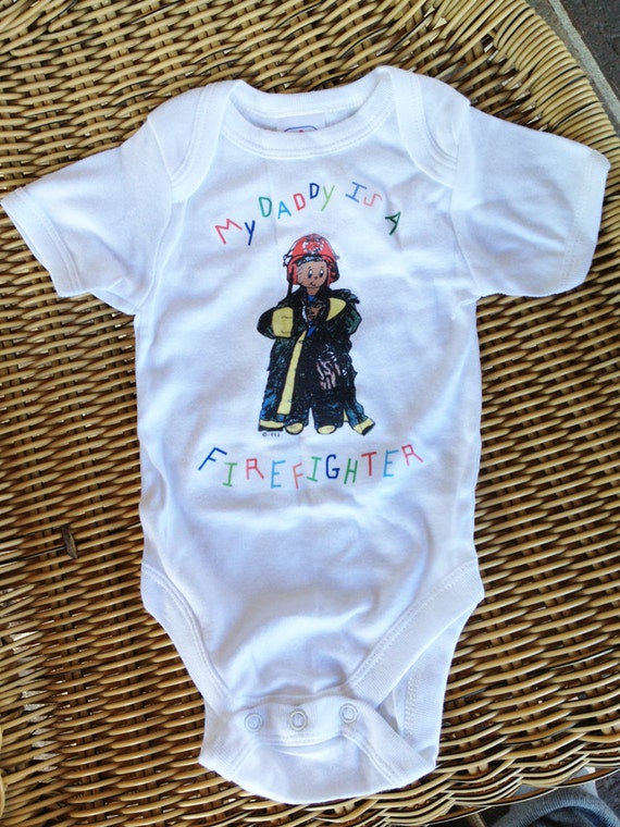 My Daddy is a Firefighter Baby Onesie Bodysuit Size 36 months