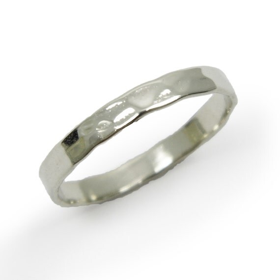 WHITE GOLD 3 mm wedding band (gr-9360-662), matte wedding ring, women ...