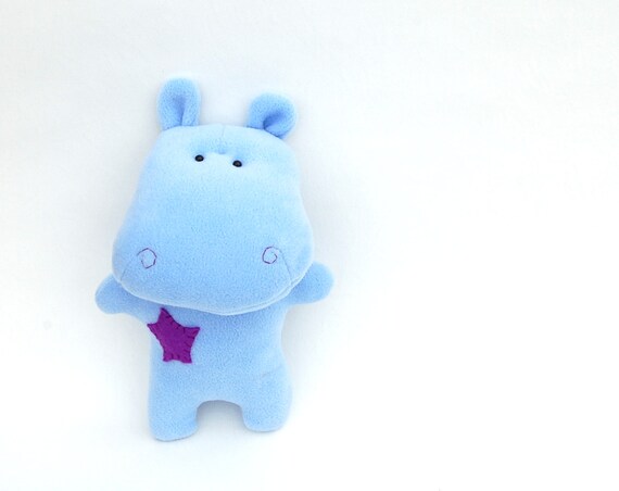 blue hippopotamus stuffed animal