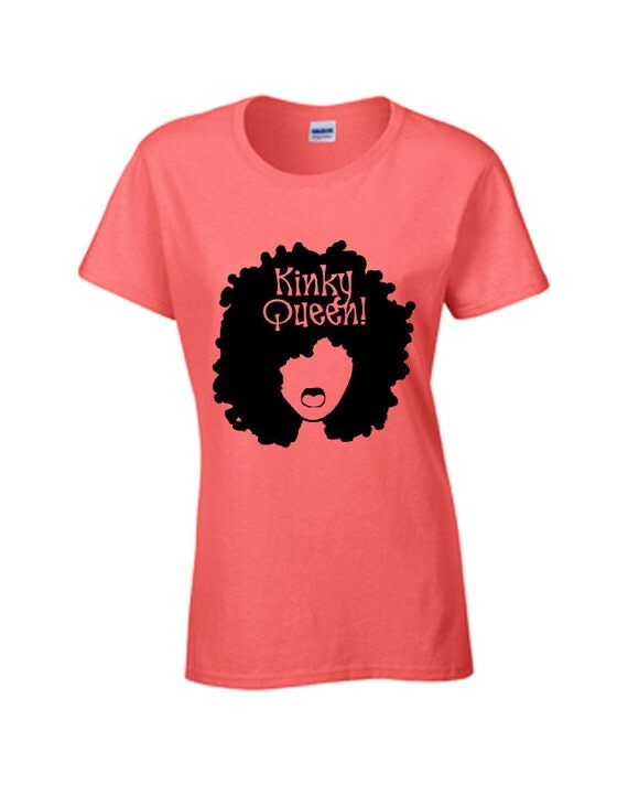 Afro T-shirt-Original Kinky design Ladies Fitted T-shirt