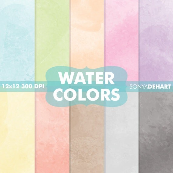 50% OFF SALE Watercolors Digital Paper Pack Il_570xn
